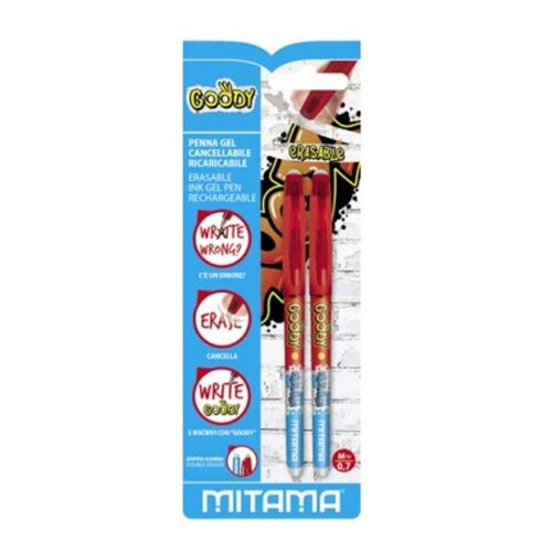 MITAMA Olovka hemijska brisiva GOODY 0,7mm 2/1 crvena 62802 Cijene