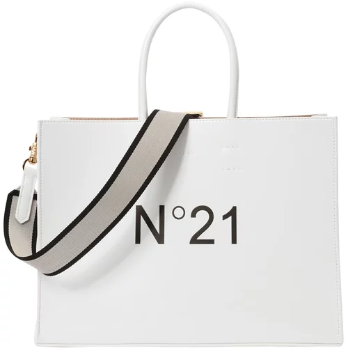 N°21 Nakupovalna torba 'Horizontal' zlata / črna / bela