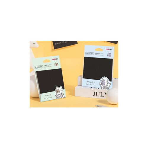 Deli STIKER BLOK 76x76mm CRNI (30 lista) 21556 Cene