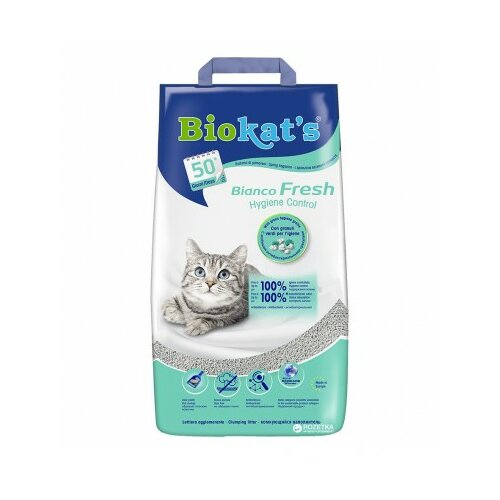 Biokats cat bianco fresh grudvajuci posip 5kg Cene