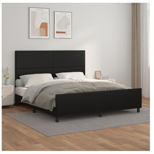  Okvir  Za krevet s uzglavljem crni 180x200 cm od umjetne kože Cijene