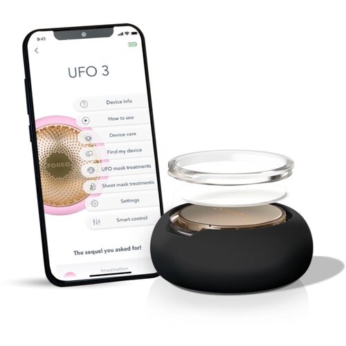 Foreo UFO&amp;trade; 3 5-in-1 sonična naprava za pospe&amp;scaron;itev učinkov maske za obraz Black 1 kos Slike