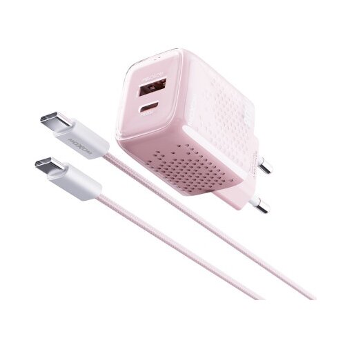Moxom mx-hc206 Kucni punjac 18w fast pd 20w type c na type c pink ( P1260 ) Cene
