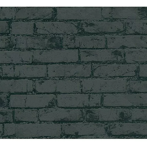 AS Creation Tapeta iz netkane tekstilije AS CREATION Michalsky 4 (črna, vzorec zidu, 10,05 x 0,53 m)