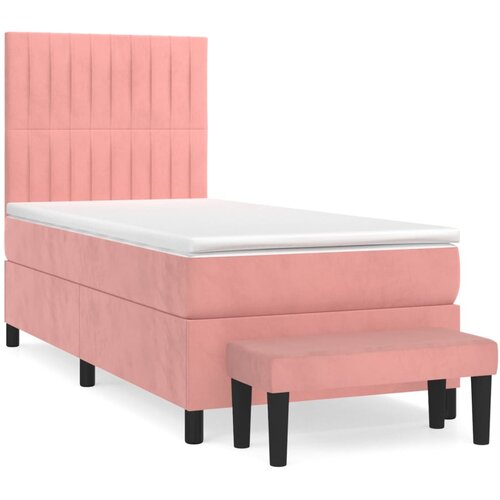 Box spring krevet s madracem ružičasti 100x200 cm bar&amp;scaron;unasti Slike