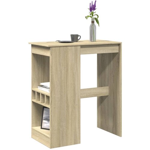 vidaXL Barska miza s policami sonoma hrast 90x47,5x103,5 cm inž. les Cene