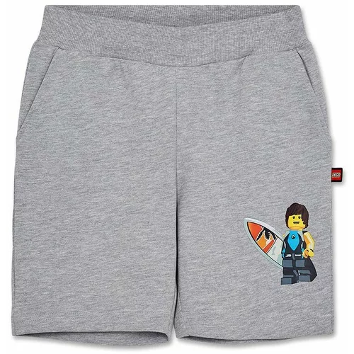 Lego Otroške bombažne kratke hlače siva barva