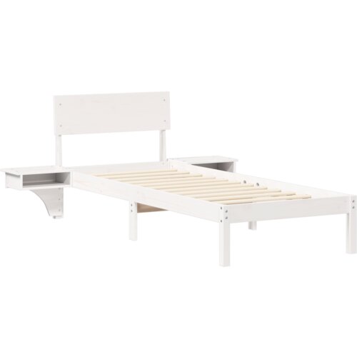  Krevet s okvirima i noćnim ormarićima Bijelo 75 x 190 cm Slike