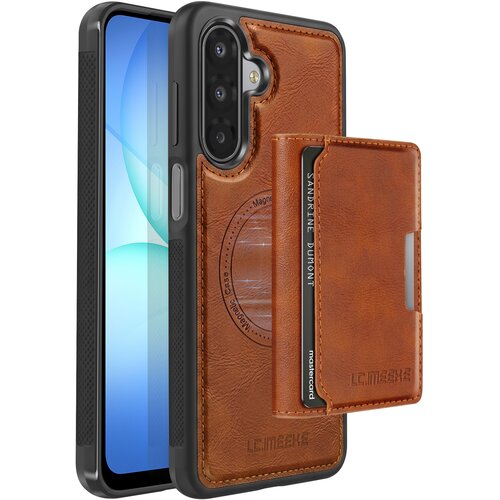AVIZAR Magnetna torbica za Galaxy A17 z odstranljivim imetnikom kartic in stojalom, Rjava, (5000273991) Cene