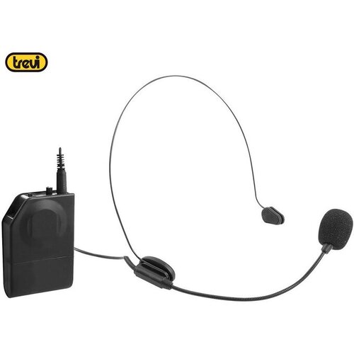 Trevi brezžični naglavni mikrofon s sprejemnikom EM408 UHF, črna Slike