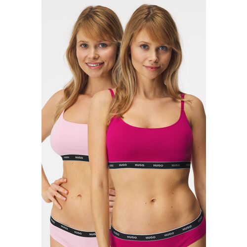 Hugo Boss 2PACK Grudnjak HUGO Twin Pink Bralette Slike