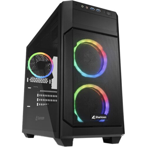 Sharkoon Kući&scaron;te gaming, V1000 RGB, ventilator 3x 120mm, USB 3.0, mATX Cijene