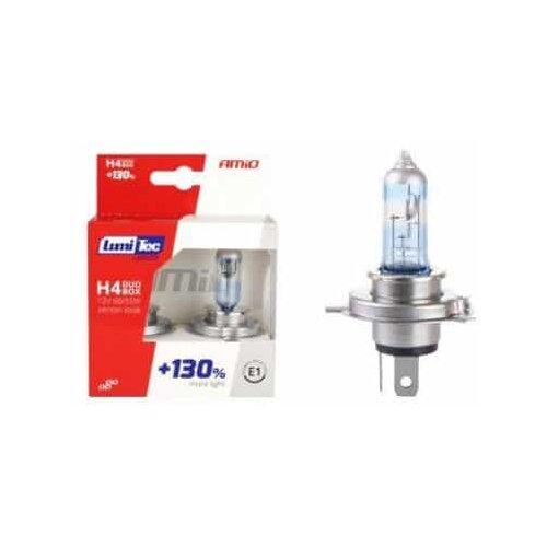 Amio halogenska avto žarnica lumitec limited +130% 4300K H4 12V 60/55W 2 kosa Slike