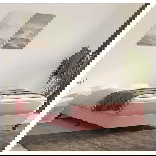 vidaXL Madrac s džepičastim oprugama rozi 120x210x20 cm baršunasti Cijene