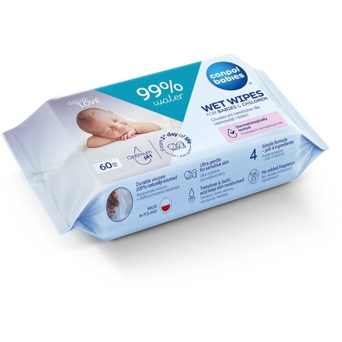 Canpol Wet Wipes 99% Water dječje nježne vlažne maramice 60 kom Cijene