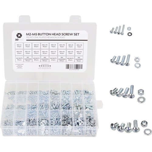 3DJAKE Set M2-M5 vijakov z lečasto glavo (ISO7380-1), 1152 kosov - 1 set. Cene