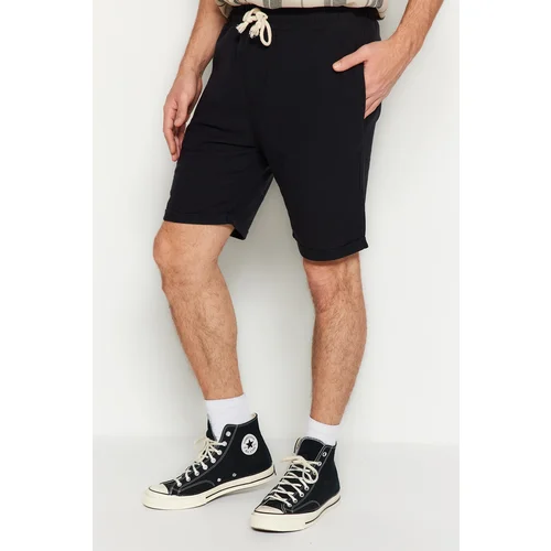 Trendyol Shorts - Black - Normal Waist