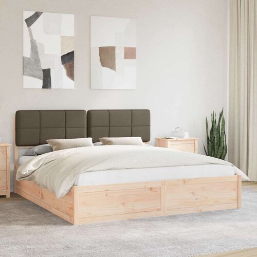 vidaXL krevetni okvir s tapiciranim uzglavljem Sivo-smeđa 180 x 200 cm Cijene