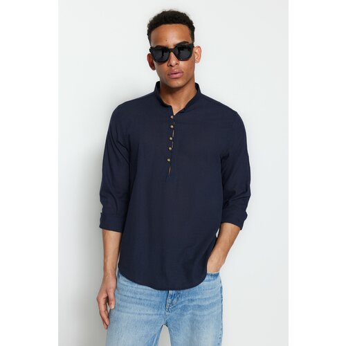 Trendyol Shirt - Navy blue - Slim fit Slike