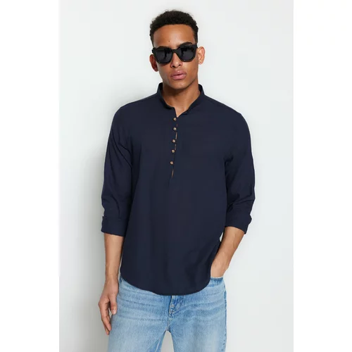 Trendyol Shirt - Navy blue - Slim fit