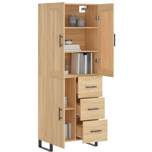  Visoka komoda hrasta sonome 69,5x34x180cm od konstruiranog drva Slike