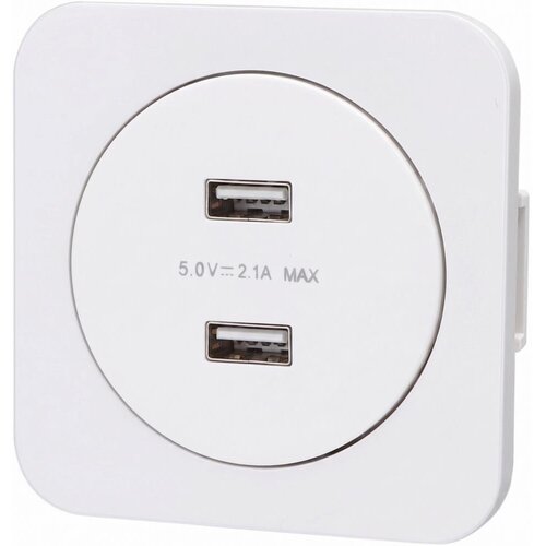 Aigostar USB utičnica za napajanje sa ramom, 2x USB-A, bela Slike