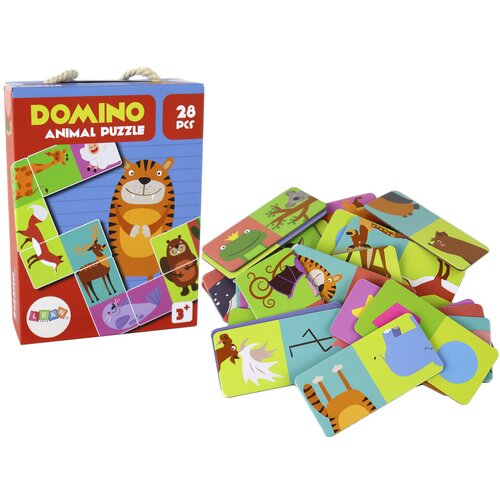 Logic Game Double-Sided Domino Animals Puzzle 10cm x 5cm 28 Pieces. Cijene