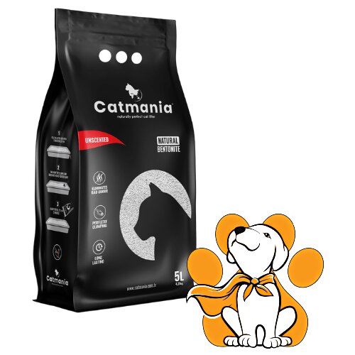 CATMANIA Neutral 5l, Premium Posip Za Mačke Bez Mirisa Slike