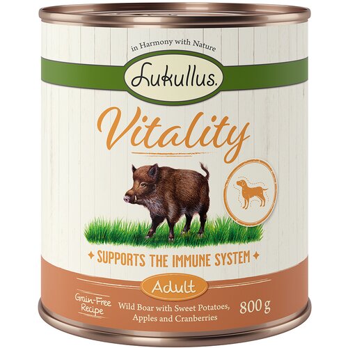 Lukullus Ekonomično pakiranje Vitality 24 x 800 g - Imunološki sustav: divlja svinja (bez žitarica) Cijene
