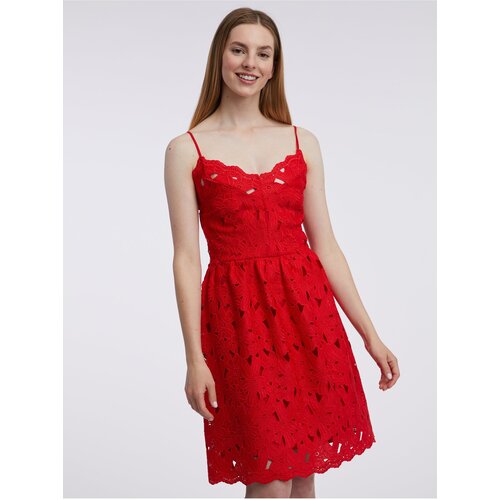 Orsay Red Ladies Lace Dress - Women Slike