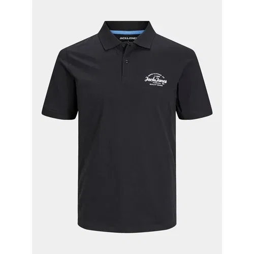 Jack & Jones Polo majica Forest 12249749 Črna Standard Fit