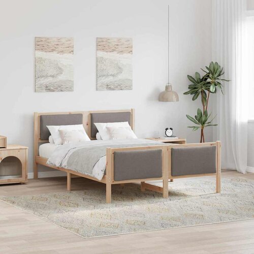  Krevetna konstrukcija Sivo-smeđa 135 x 190 cm tkanina Cijene