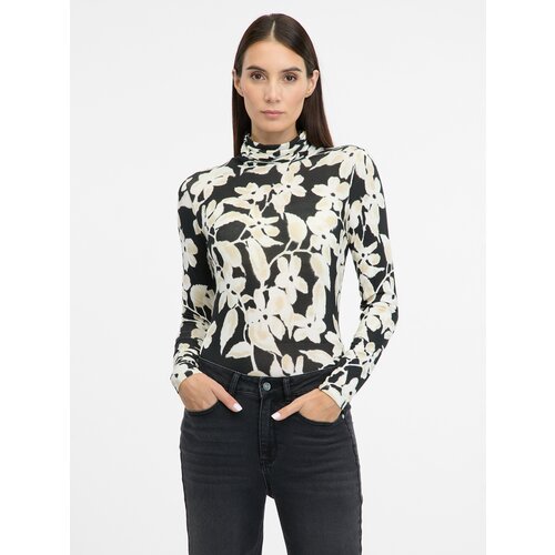 Orsay Black women's patterned turtleneck - Women's Cene