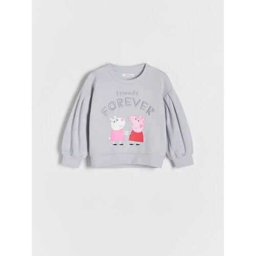 Reserved Pamučni gornji dio trenirke Peppa Pig - bljedoplavo Cene