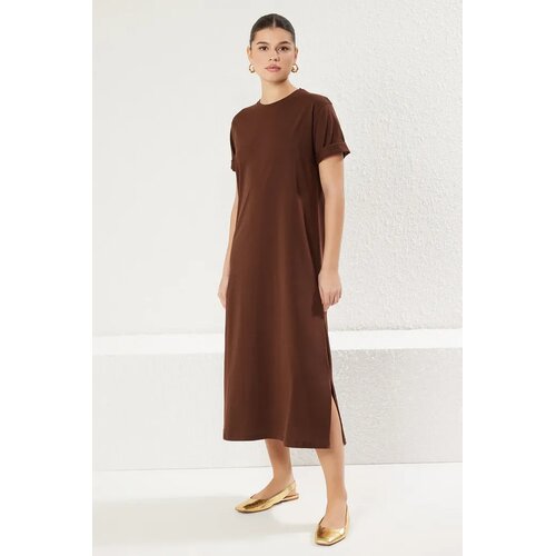 TRENDYOLMILLA Ženska haljina Twoss25El00465, Smeđa (Braon) Cene