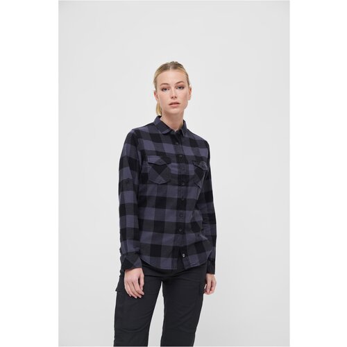 Brandit Amy Flanell GIRLS Shirt black/grey Slike
