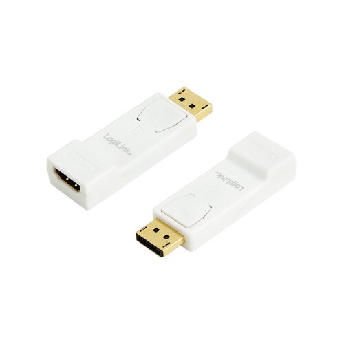 Logilink DisplayPort/HDMI adapter [1x DisplayPort-utikač 1x HDMI-utičnica] bijel, pozlaćeni konektori, CV0057 Slike