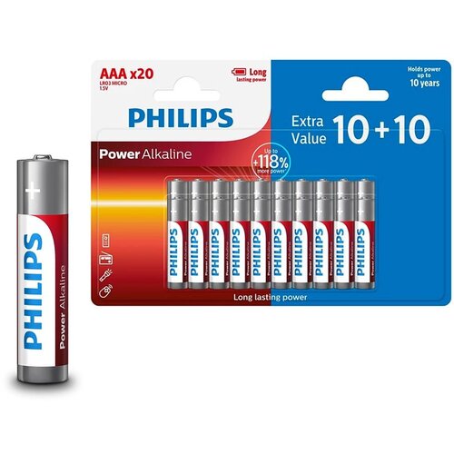Philips AAA LR03 Blister 10+10 alkalne baterije Cene