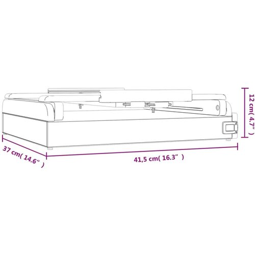 VidaXL Namizno slikarsko stojalo s predalom 41,5x37x12 cm borovina Slike