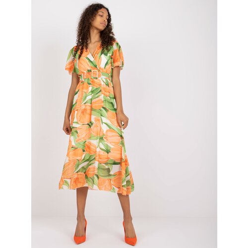 Italy Moda Dress-DHJ-SK-15967.54P-Orange Cene