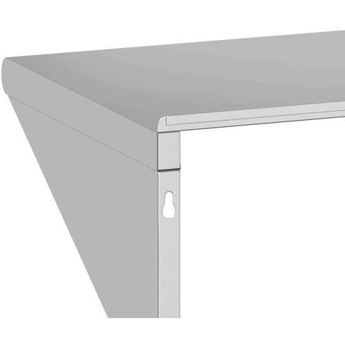 VidaXL Zidna polica 100 x 45 x 31 cm srebrna od nehrđajućeg čelika Slike