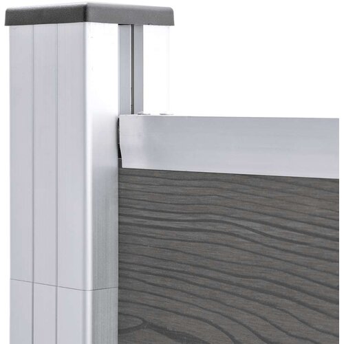  Vrtna ograda WPC 180 x 186 cm siva Slike