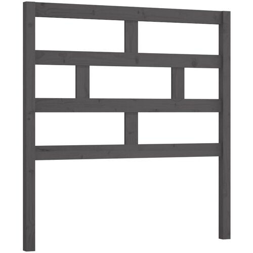 Maison Chic posteljno vzglavje - vzglavna omarica - nočna omarica sivo 96x4x100 cm trdna borovina, (21705482) Slike