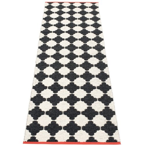 Pappelina črno-bel zunanji in notranji tekač 70x225 cm marre black coral – Cene