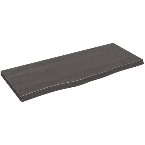 vidaXL Zidna polica tamnosiva 100 x 40 x 4 cm od obrađene hrastovine Cijene