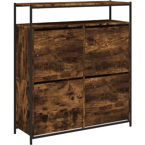 Maison Chic Omarice za obutev - Kopa za čevlje s 4 predali dimljeni hrast 100x34x112 cm, (21778336) Slike