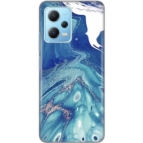 Silikonska maska za Xiaomi Redmi Note 12 5G (EU) Blue Marble Print plava Slike