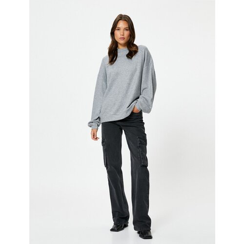 Koton Oversize Sweatshirt Crew Neck Balloon Sleeve Slike