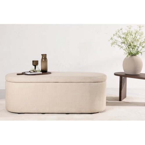 Venture Home tabure s prostorom za pohranu Potenza 130 × 47 × 50 cm, bjelkasta Cene