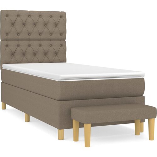 vidaXL Krevet s oprugama i madracem smeđesivi 80x200 cm od tkanine Cijene